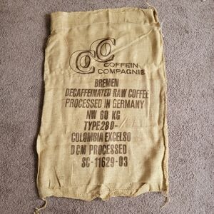 Columbia Germany Coffein Compagnie Burlap Coffee Sack 27 X 42